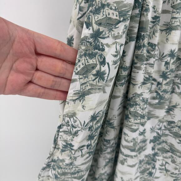 Abercrombie & Fitch Emerson Poplin Puff Sleeve Dress Sz XXL Green Toile - Picture 5 of 9